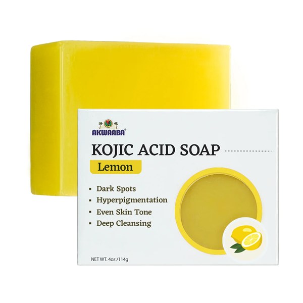 Akwaaba Kojic Acid Soap Bar - #KJ01 - 4oz - Lemon