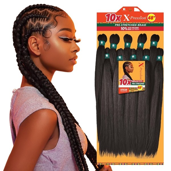 X-Pression 10X Pre-Stretched Braid 48 Inch - # 1