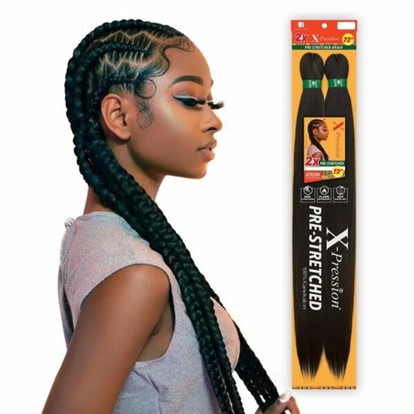 X-Pression 2X Pre-Stretched Braid 72 Inch - # 1