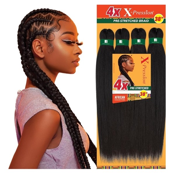 X-Pression 4X Pre-Stretched Braid 38 Inch - # 1
