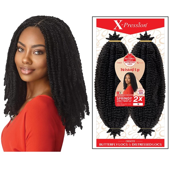 X-Pression 2X Springy Afro Twist 12 Inch - # 1