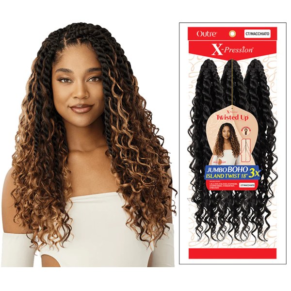 X-Pression 3X Jumbo Boho Island Twist 18 Inch - # 1
