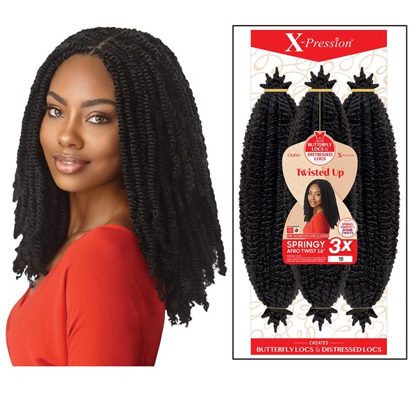 X-Pression 3X Springy Afro Twist 16 Inch - # 2T1B/350