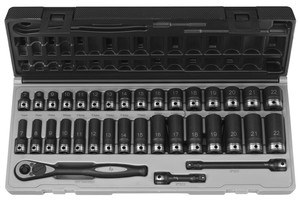 59pc 3/8" DRIVE MM DUO 12POINT DP/SH