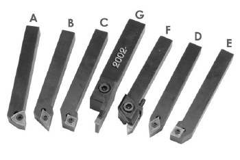 7PC INDEXABLE TOOL SET,1/2"