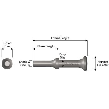 1-3/4" SMOOTHING HAMMER FOR AIR HAMMER