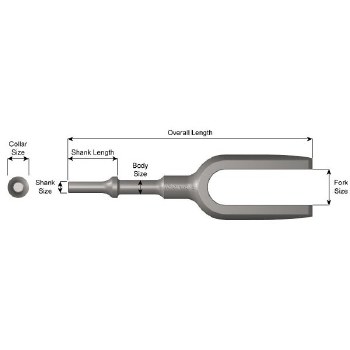1-1/4" FORK CHISEL FOR AIR HAMMER