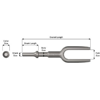 1" FORK CHISEL FOR AIR HAMMER