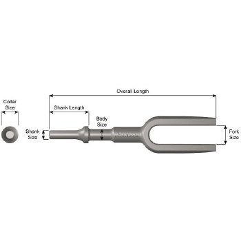 3/4" FORK CHISEL FOR AIR HAMMER