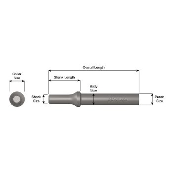.498 STRAIT PUNCH FOR AIR HAMMER