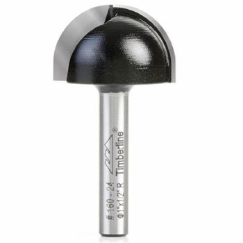 CORE BOX, 1/2 RAD, 1/4" SHANK