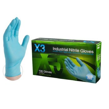 XL GLOVES BLUE NITRILE 100PK
