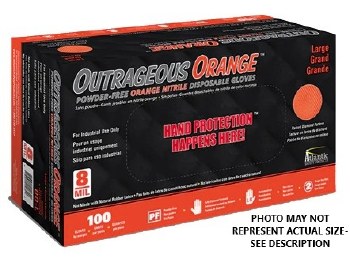 8MIL 2X ORANGE NITRILE GLOVES