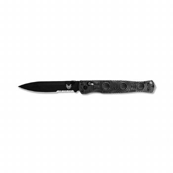 SOCP TACTICAL FOLDER, SERRATED BLACK BLADE