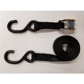 1"x9' BLACK PULL STRP, 2 S HKS
