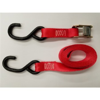 1"x9' RED PULL STRP, 2 S HKS