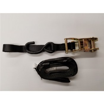1"x9' BLACK RAT STRP, 2 S HKS