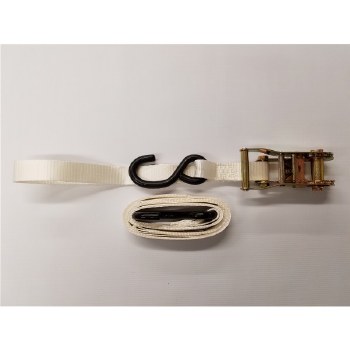 1"x9' WHITE RAT STRP, 2 S HKS