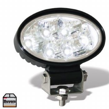12-24V CLEAR 6LED OVAL ALUM.