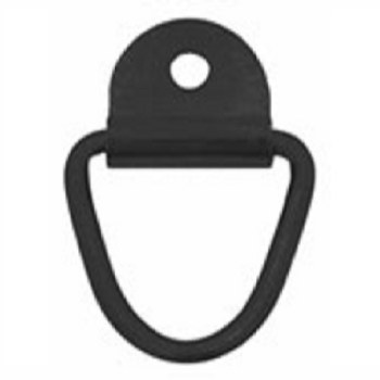 D-RING 1/4" WITH CLIP BLACK