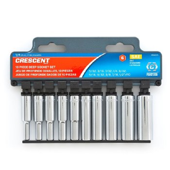 10PC 1/4" DR DEEP SAE SOCKET SET