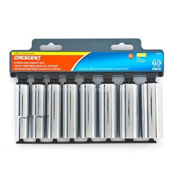 8PC 1/2" DR DEEP SAE SOCKET SET