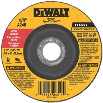 4 1/2" METAL GRIND WHEEL