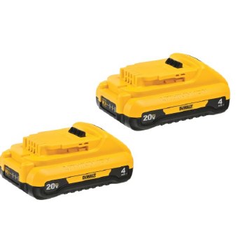 SO- 20V COMPACT 4AH BATT. 2PK