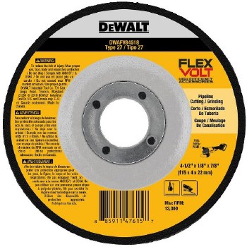 METAL GRINDING WHEEL 4-1/2x1/8x7/8"