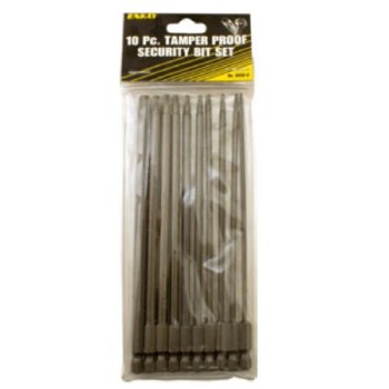 10PC 6" SECURITY TORQUE BITS