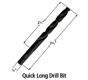 LONG DRILL BIT 4/QUICK MANDREL