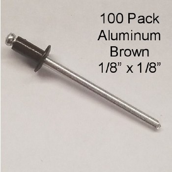 100PK ALUM RIVETS 1/8" x 1/8"