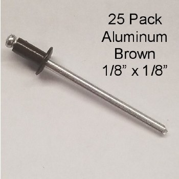 25PK ALUM RIVETS 1/8" x 1/8"