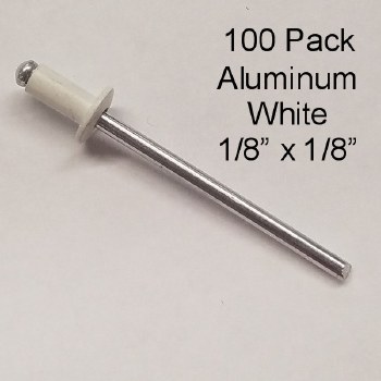 100PK ALUM RIVETS 1/8" x 1/8"