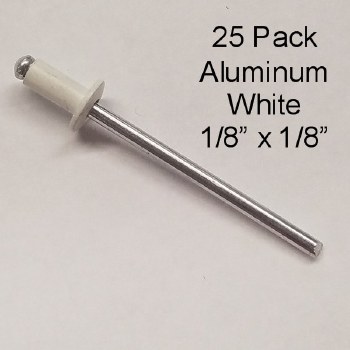 25PK ALUM RIVETS 1/8" x 1/8"