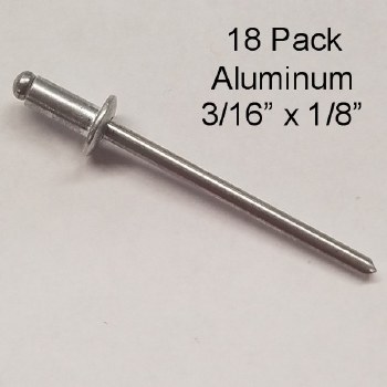 18PK ALUM RIVETS 3/16" x 1/8"