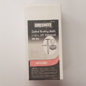1-1/4" GALV COIL RFG NAILS 480