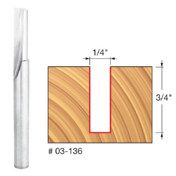 1/4" x 3/4" SINGLE FLUTE BIT