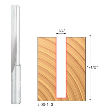 1/4" x 1-1/2" SINGLE FLUTE BIT