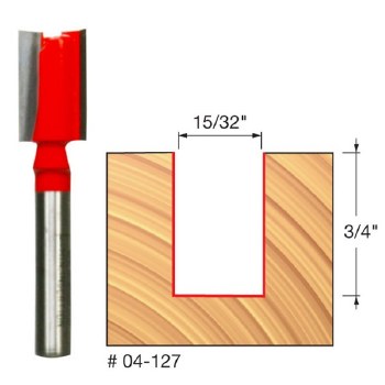 15/32" x 3/4" TWO FLUTE BIT