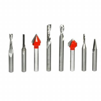 8PC GEN PURPOSE CNC BIT SET