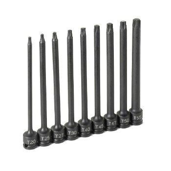 3/8" DRIVE 9PC EXTENSION INT TORX SET