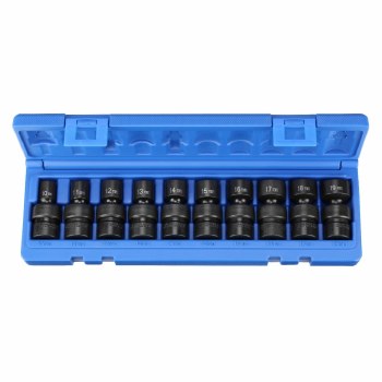 3/8" DRIVE 10PC STANDARD UNIVERSAL MM 6POINT