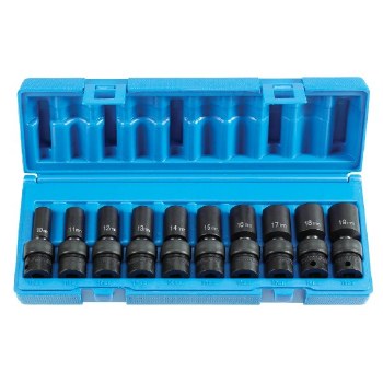 3/8" DRIVE 10PC SEMI-DEEP UNIV6POINT