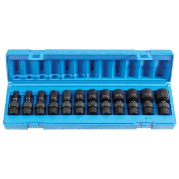 3/8" DRIVE 12PC SAE SEMI-DEEP SET