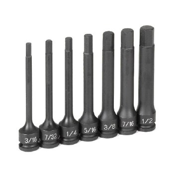 3/8" DRIVE 7PC 4" SAE HEX DRIVER
