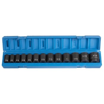 1/2" DRIVE 13PC STANDARD SAE 6POINT