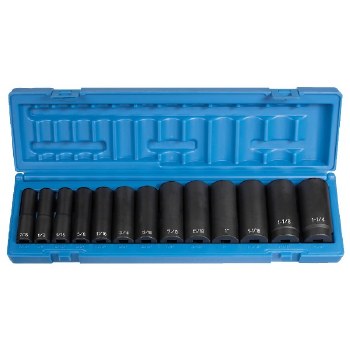 1/2" DRIVE 13PC DEEP SAE 6POINT