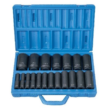 1/2" DRIVE 19PC DEEP SAE 6POINT