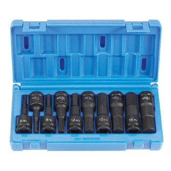1/2" DRIVE 10PC STANDARD MM HEX DRIVER